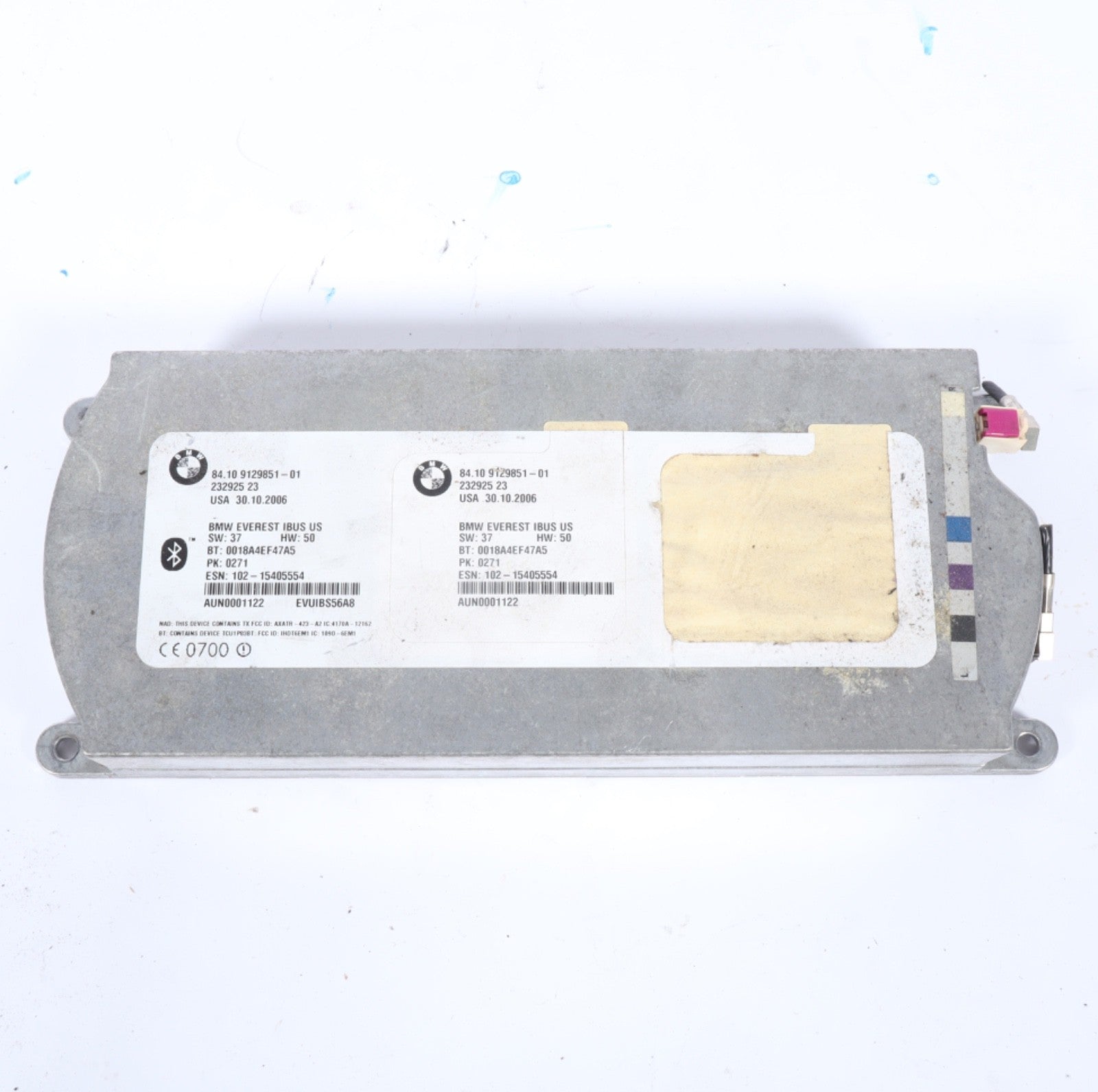 2006 - 2008 BMW X3 BLUETOOTH TELEMATICS COMMUNICATION CONTROL MODULE 9129851 OEM