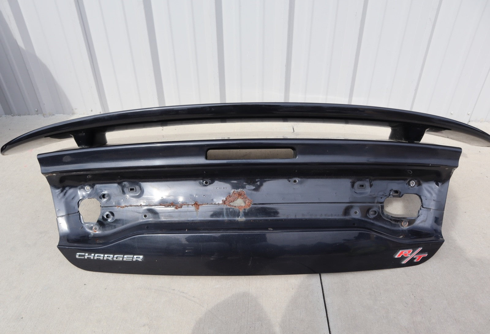 2011-2014 DODGE CHARGER REAR TRUNK DECK LID TAILGATE SPOILER BLACK OEM