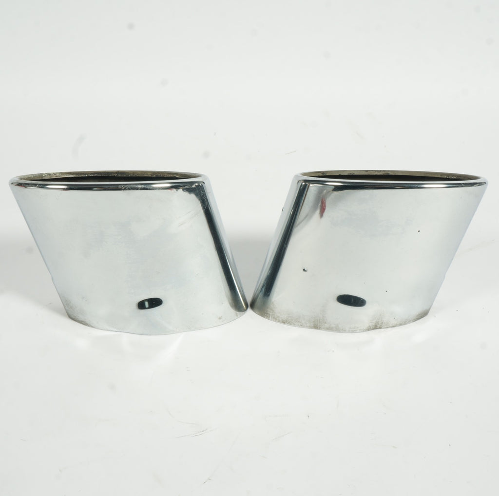 2005-2011 MERCEDES SLK280 SLK350 REAR LEFT & RIGHT EXHAUST TIPS CHROME PAIR USED