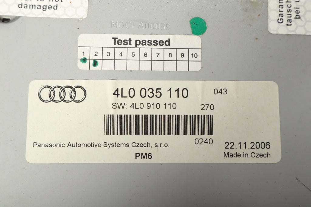 2007-2009 Audi Q7 6 Disc Player Changer Receiver Audio 4L0910110A OEM
