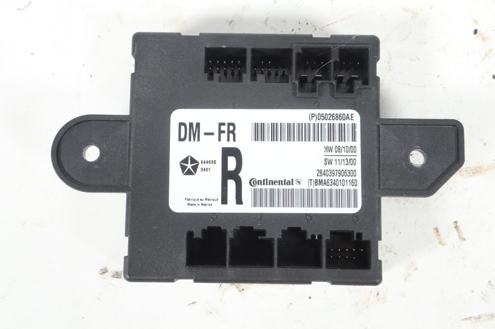 2011-2018 DODGE GRANd CARAVAN RIGHT FRONT DOOR MODULE P05026860AE OEM