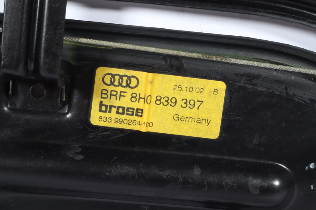 03-09 AUDI A4 CONVERTIBLE WINDOW REGULATOR LEFT REAR CABRIO GENUINE 8H0959801A