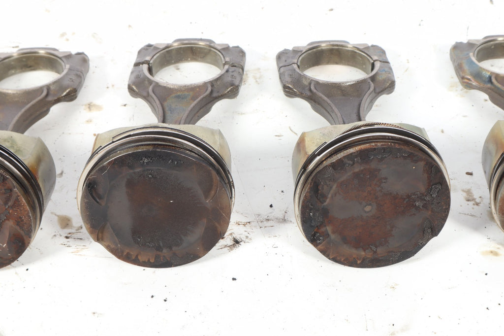 BMW 550 650 X5 X6 4.4L N63 TWIN TURBO ENGINE MOTOR PISTON W/ ROD SET OF 6 OEM
