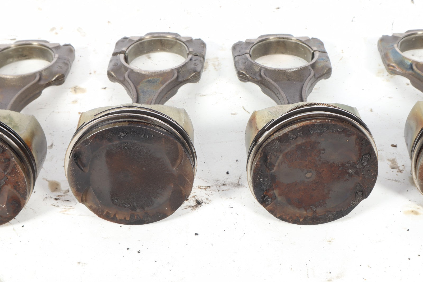 BMW 550 650 X5 X6 4.4L N63 TWIN TURBO ENGINE MOTOR PISTON W/ ROD SET OF 6 OEM