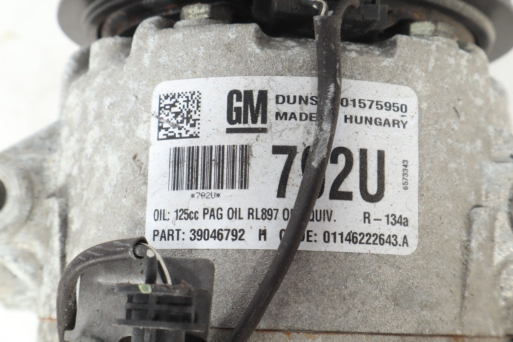 2016 BUICK CASCADA AC COMPRESSOR 1.6L 39046792 OEM