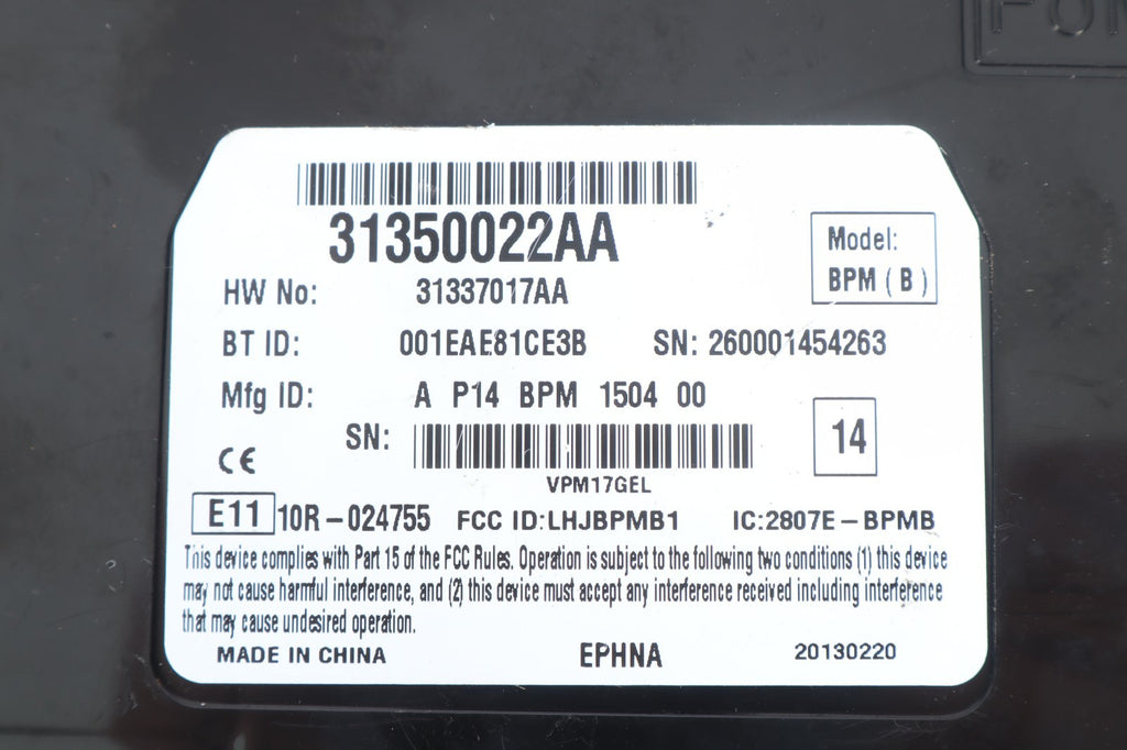 2011-2013 VOLVO C70 TELEPHONE CONTROL MODULE OEM 31350022AA