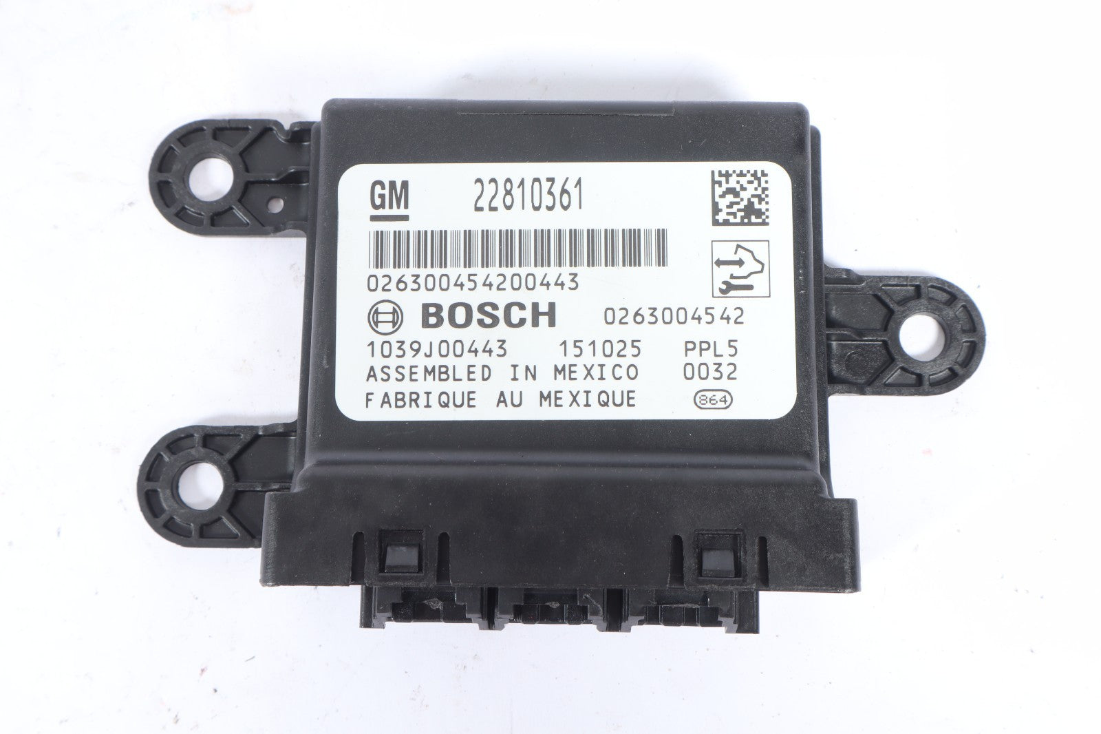 2016 BUICK CASCADA PARKING CONTROL MODULE OEM 22810361
