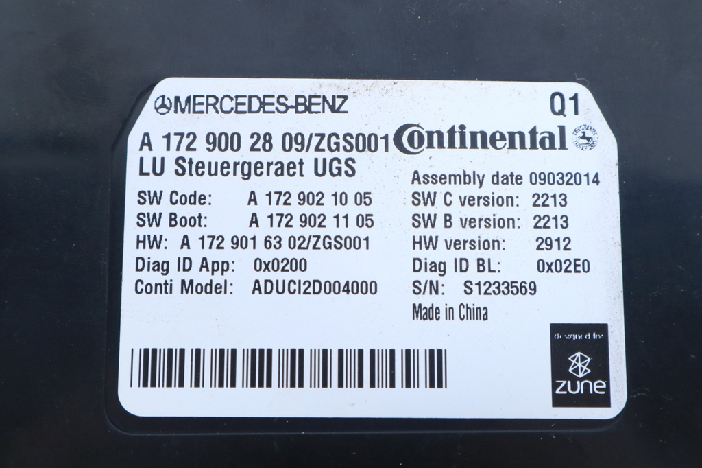 2014 - 2018 Mercedes E350 Interface Communication Control Module OEM