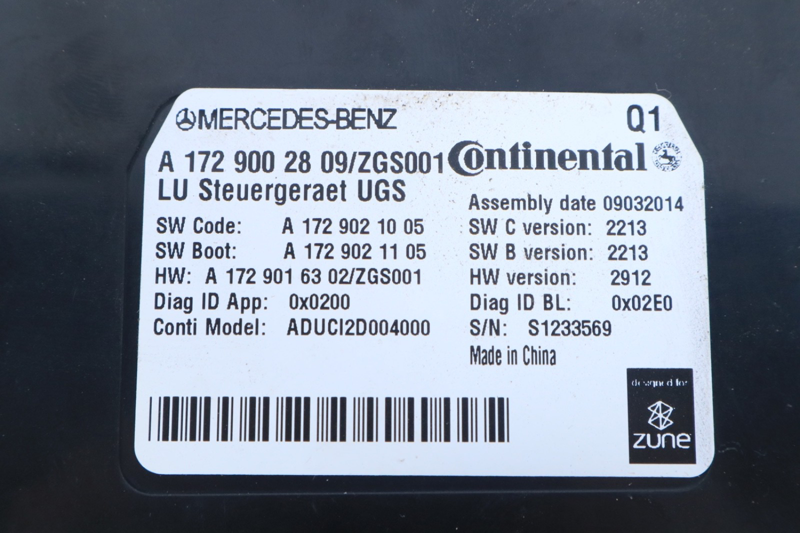 2014 - 2018 Mercedes E350 Interface Communication Control Module OEM