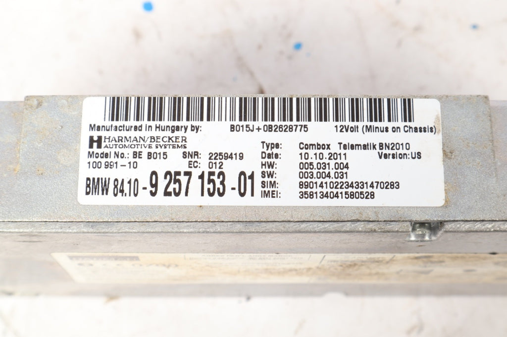 2012 – 2018 BMW 650i Harman Becker Telematic Bluetooth Control Module OEM